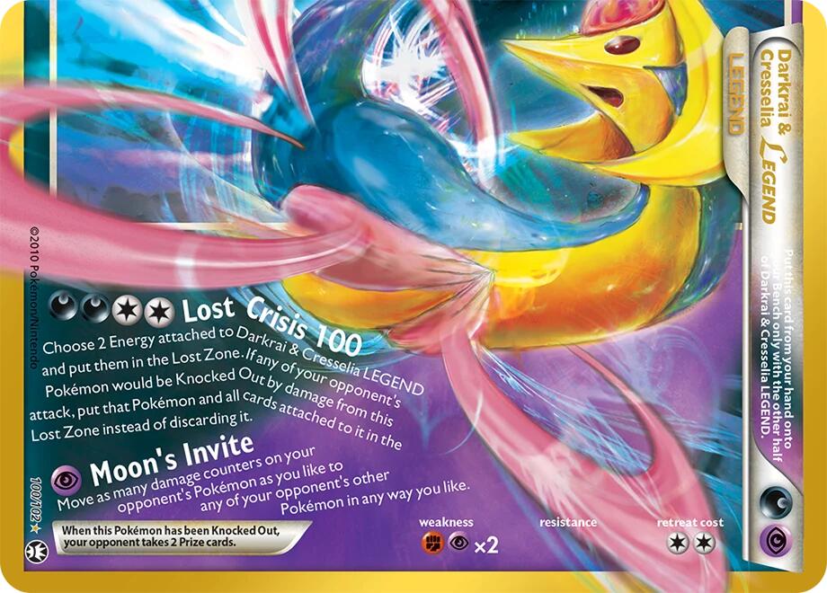 Darkrai and Cresselia Legend Bottom Holofoil