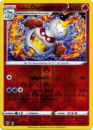 Galarian Darmanitan Reverse Holo