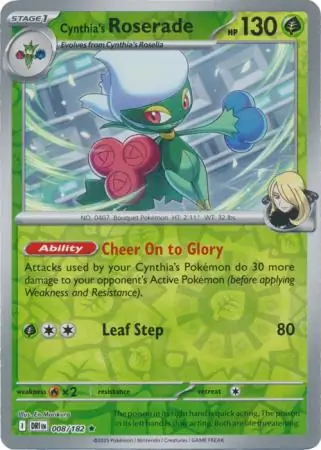 Cynthia's Roserade Reverse Holo
