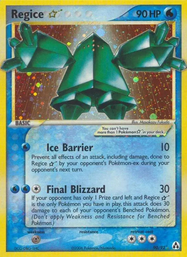 Regice Gold Star