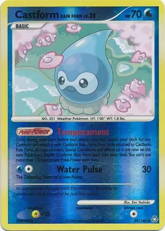Castform Rain Form Reverse Holo