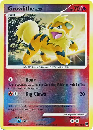 Growlithe Reverse Holo