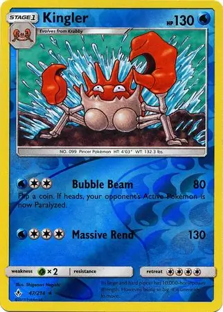 Kingler Reverse Holo